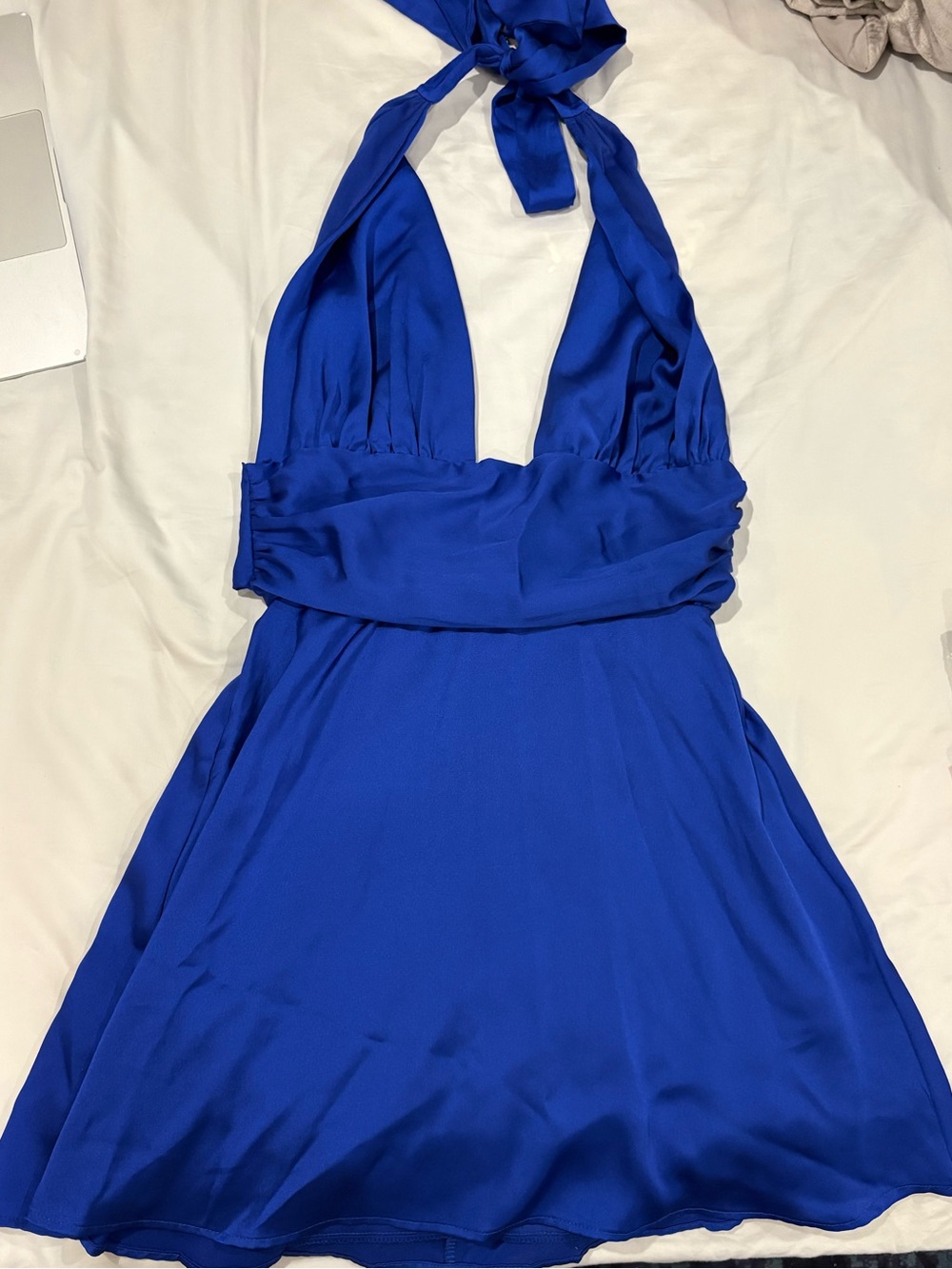 Lucy in the Sky Royal Blue Halter Mini Dress
